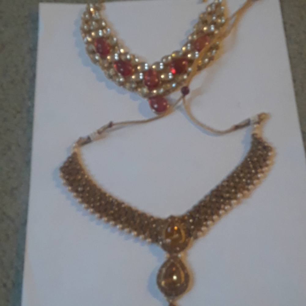 2 indian style necklaces